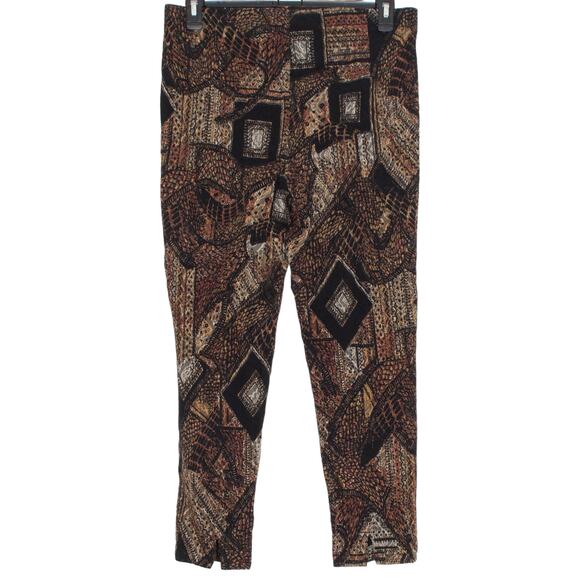 Joseph Ribkoff Pants Ankle Pull On High Rise Boho Artsy Travel Comfort Size 16 - Picture 4 of 4
